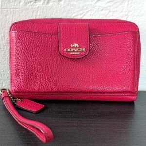 Coach Barbie Pink Wrist Wallet with Strap